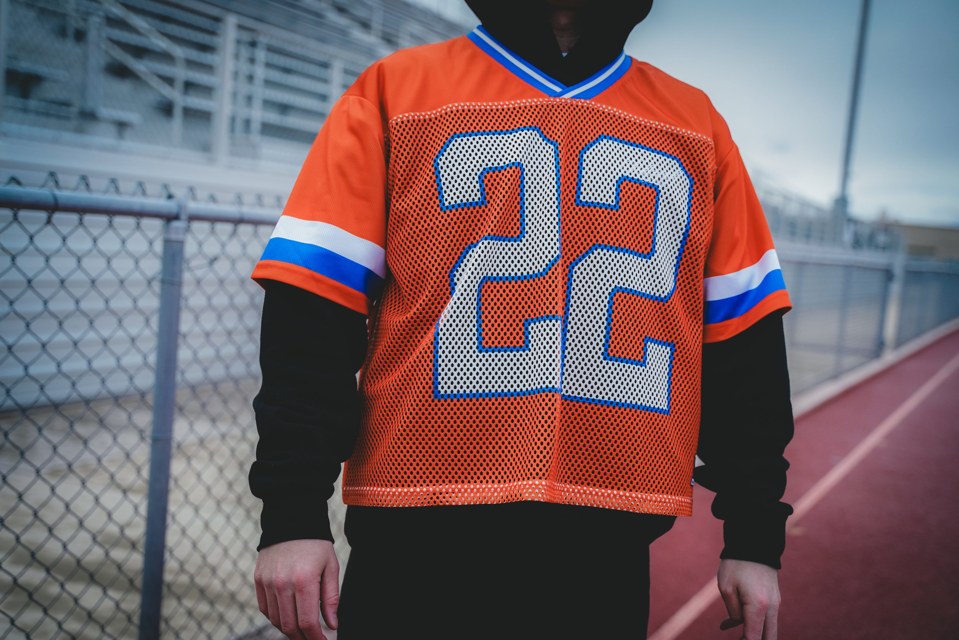 Orange 80's Throwback "22" Jersey