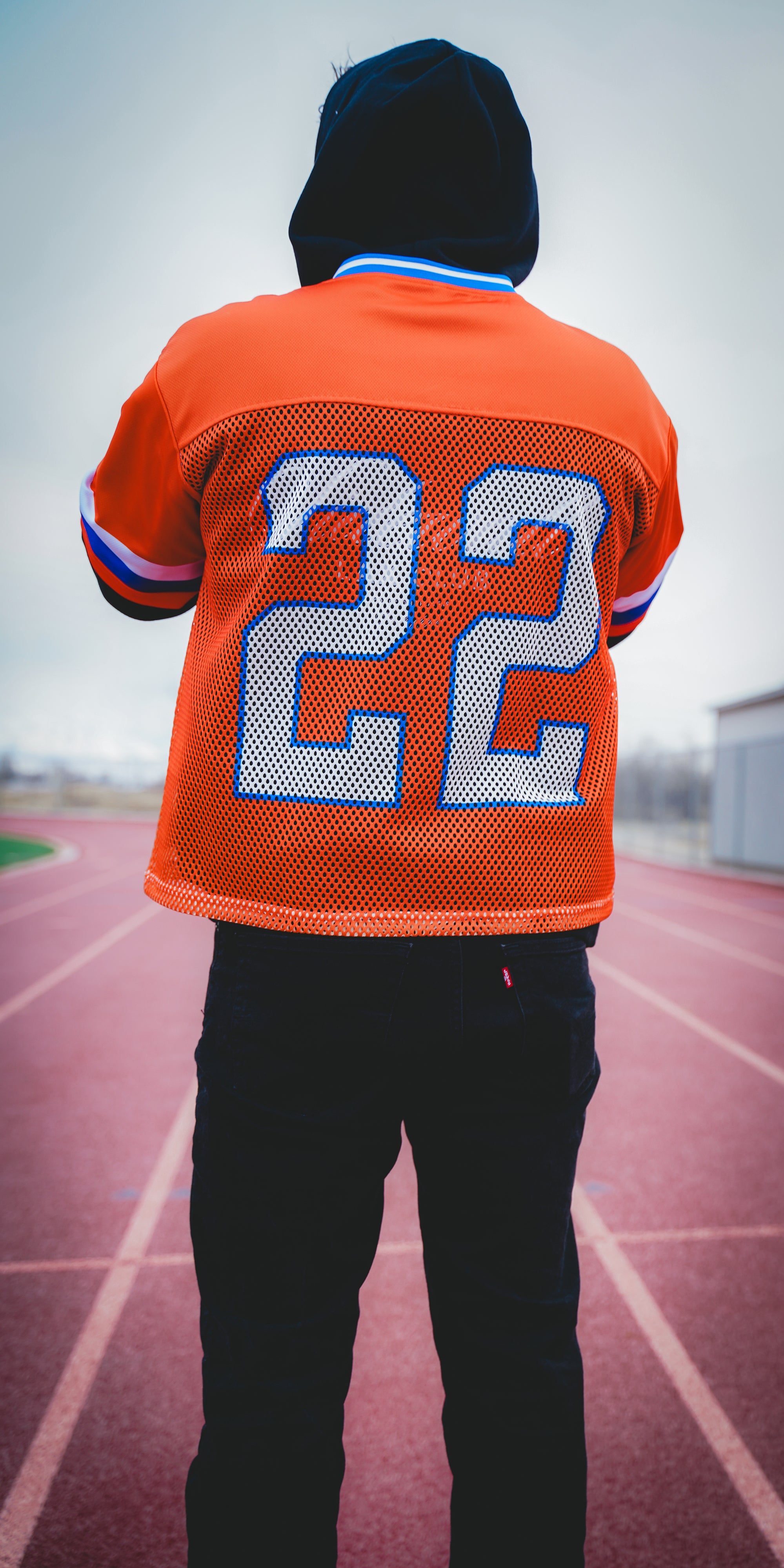 Orange 80's Throwback "22" Jersey