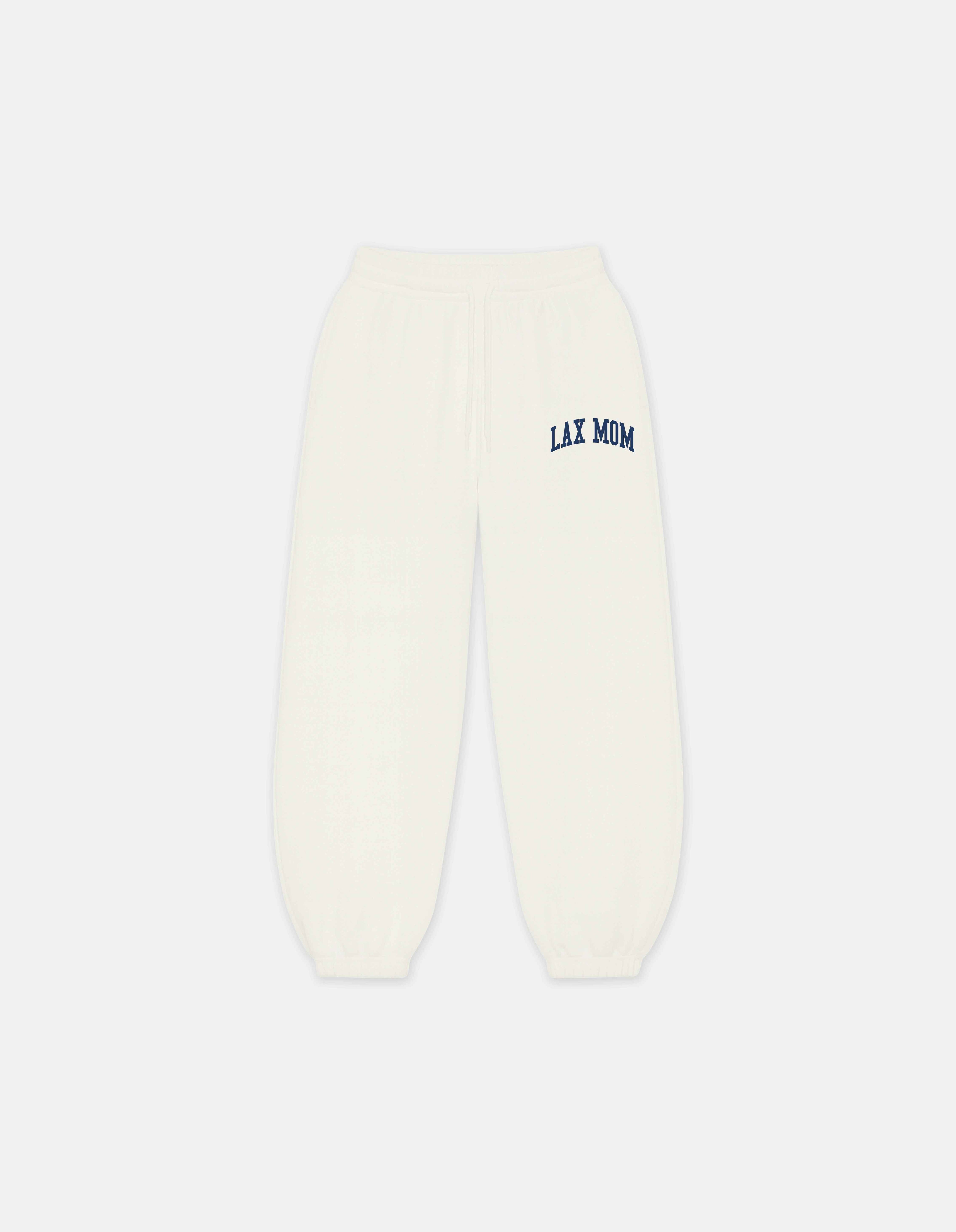 Lax Mom bone sweatpants front