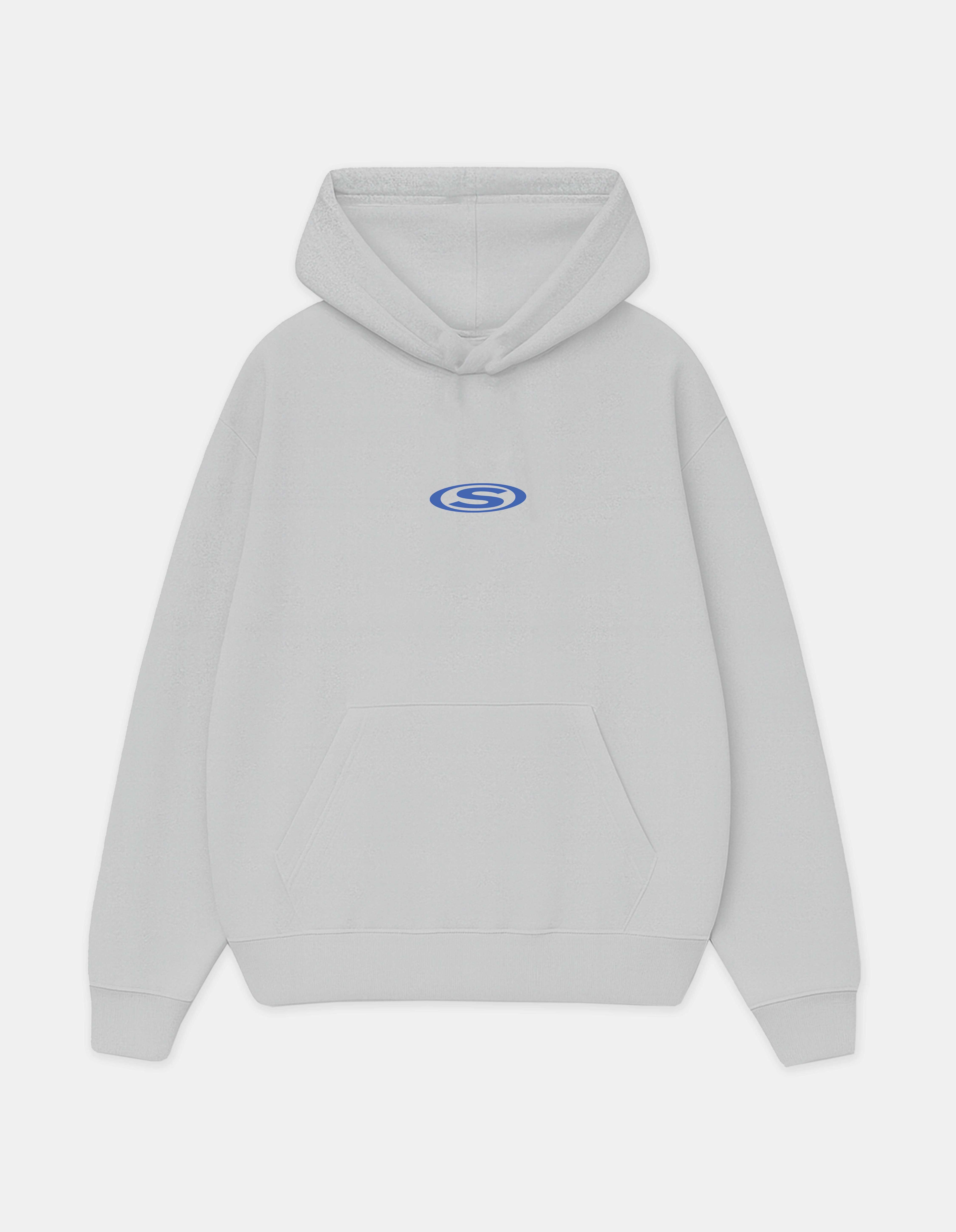 Fastest Game heather gray lacrosse hoodie front logo