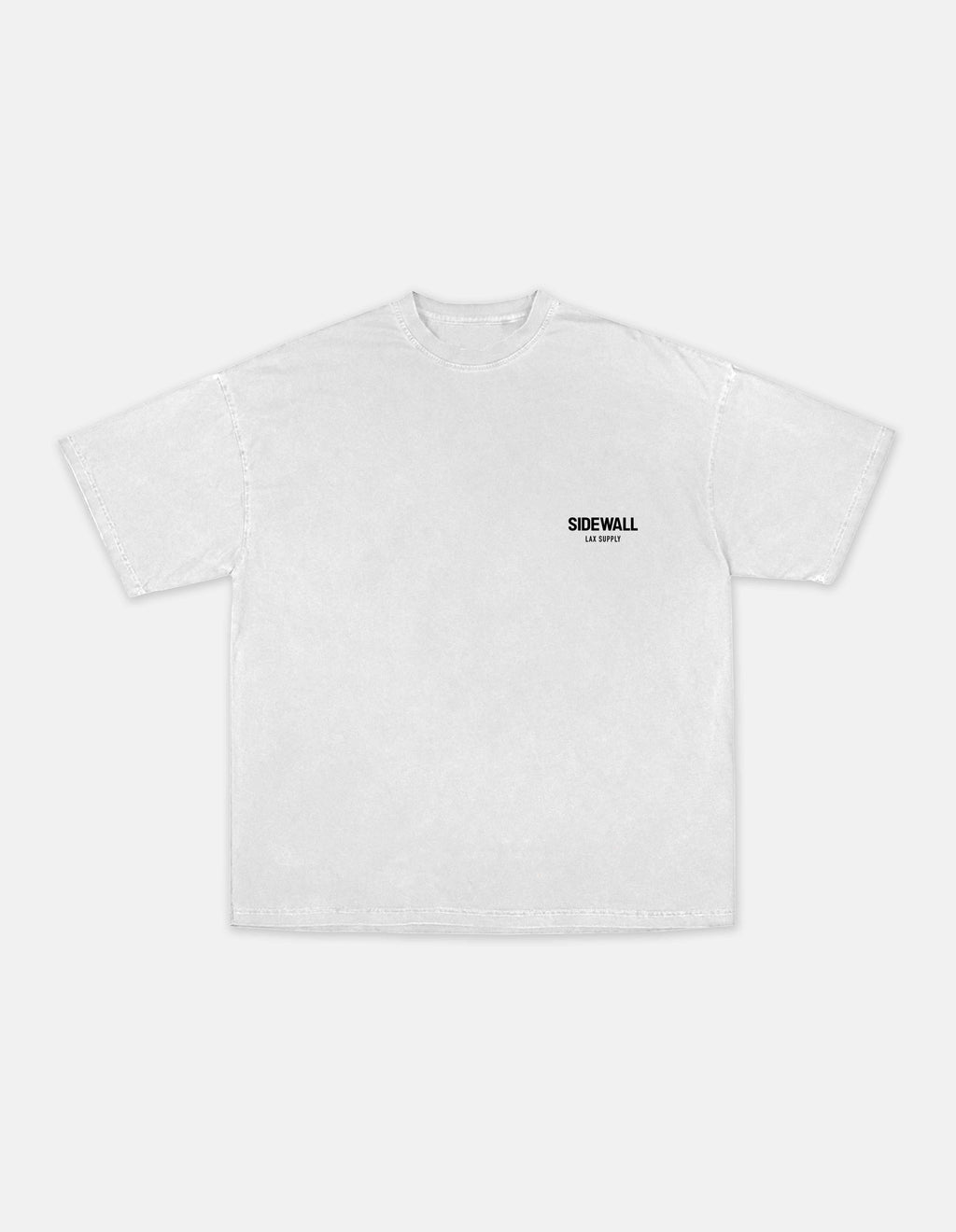 Sidewall Core white logo lacrosse tee front